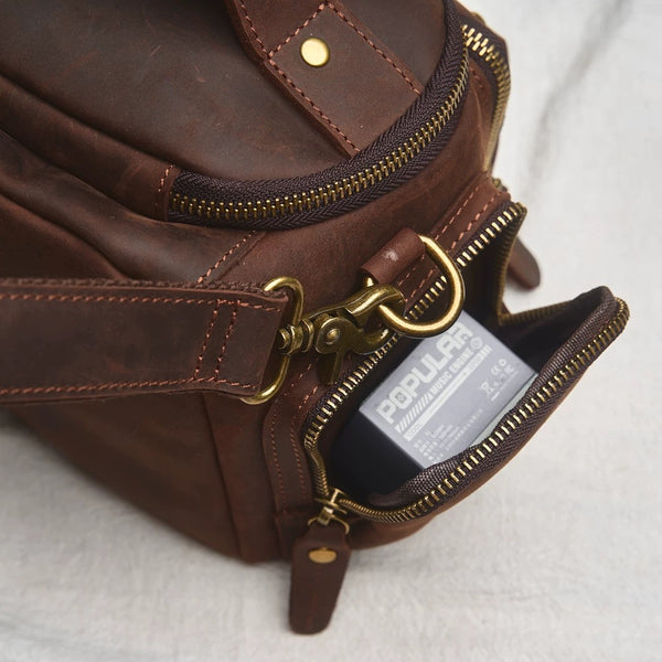 Crazy Horse Leather Camera Bag