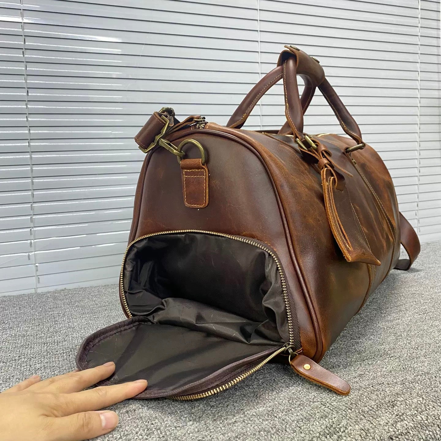 Top Grain Leather Vintage Travel Bag