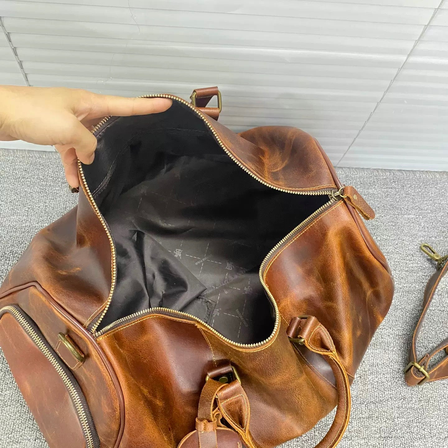 Top Grain Leather Vintage Travel Bag