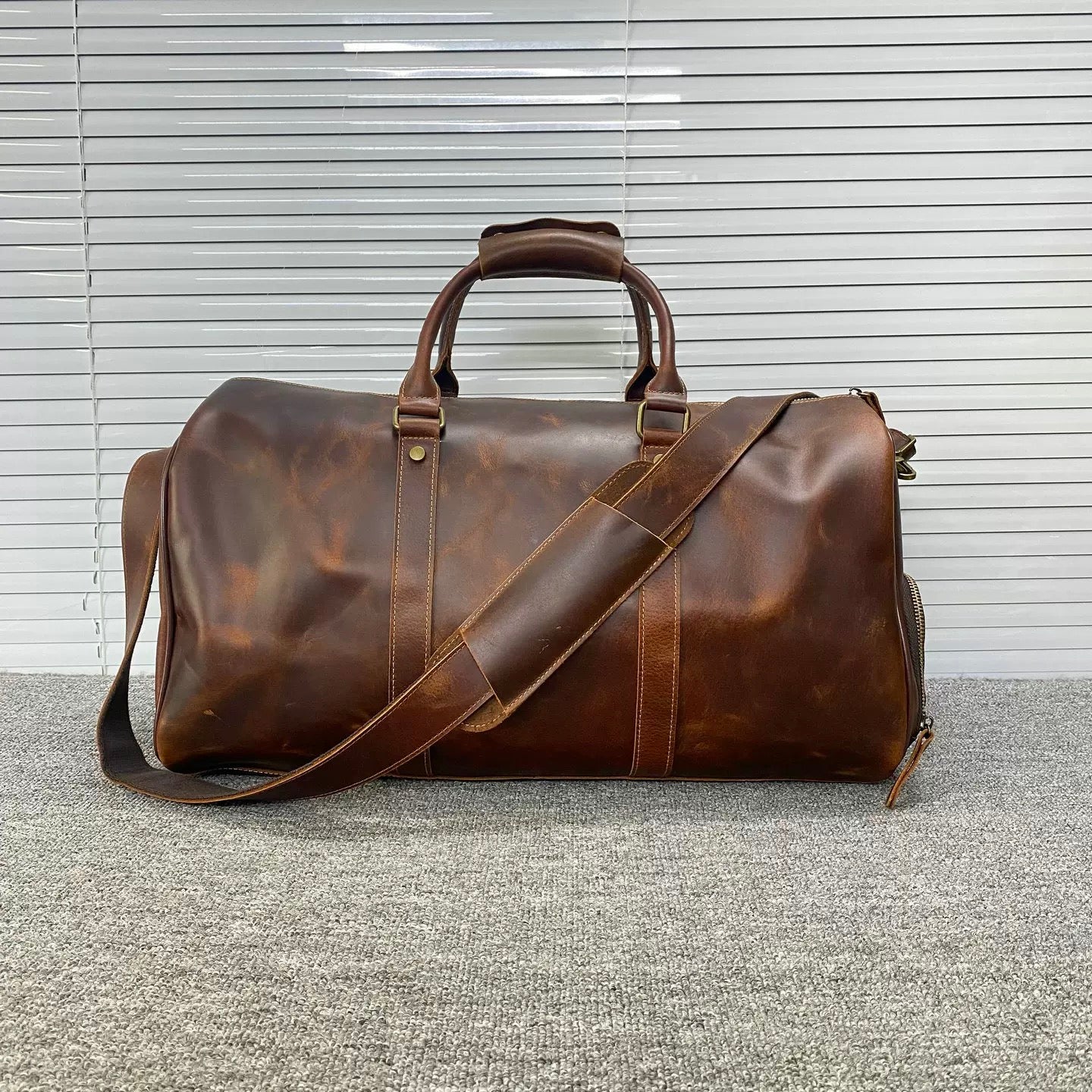 Top Grain Leather Vintage Travel Bag