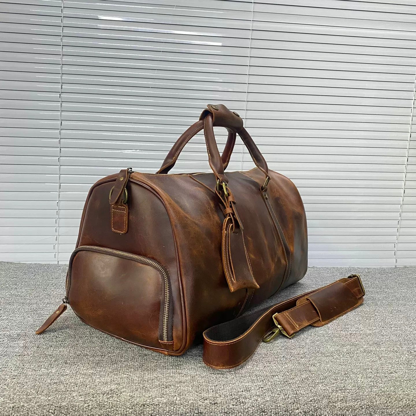 Top Grain Leather Vintage Travel Bag