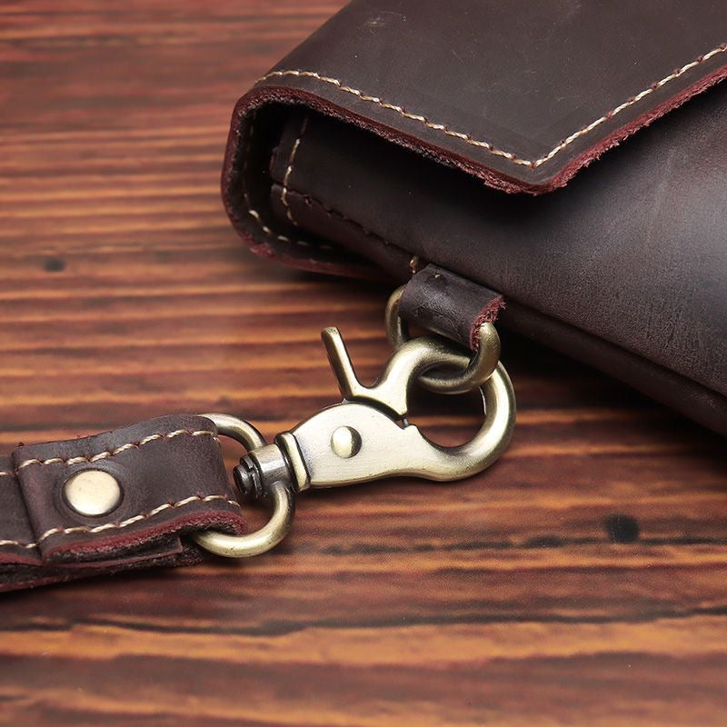 Men's Crazy Horse Leather Business Clutch Bag