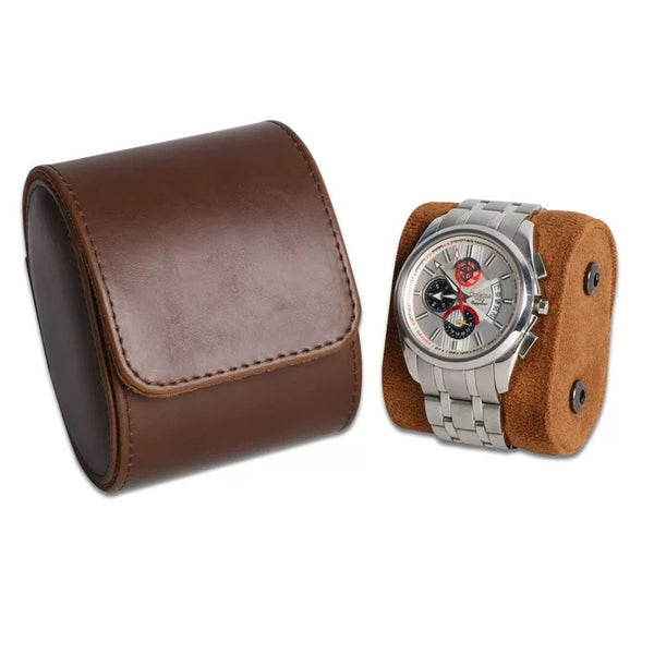 Vintage Leather Watch Roll