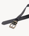 Cintura vintage in vera pelle | Fibbia in ottone massiccio