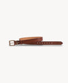Cintura vintage in vera pelle | Fibbia in ottone massiccio