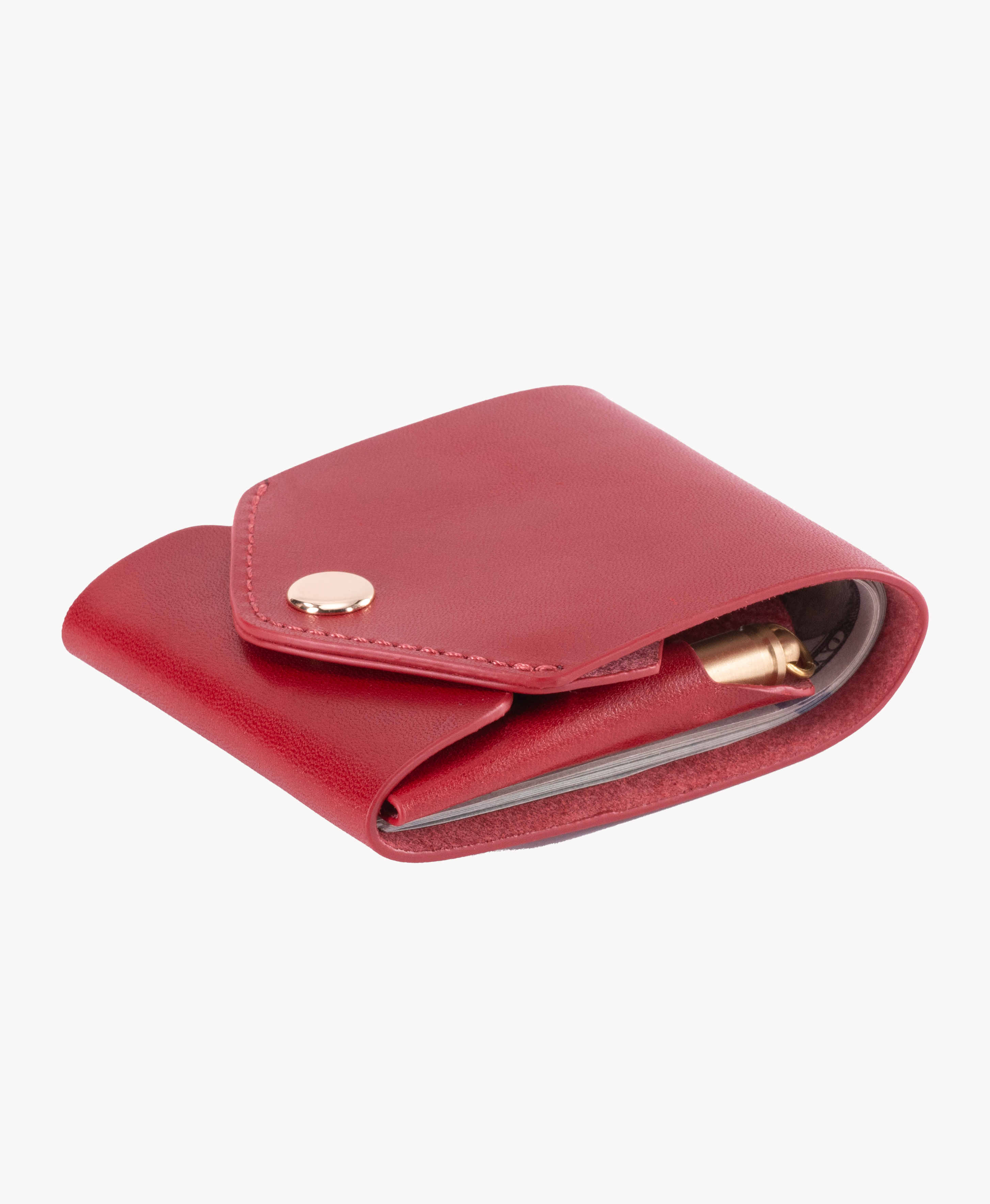 Kakavy Slim Leather Wallet with Pen Slot – Handcrafted Full-Grain EDC Wallet