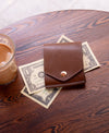 Slim Leather Wallet with Pen Slot – Handcrafted Full-Grain EDC Wallet