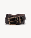 Cintura vintage in vera pelle | Fibbia in ottone massiccio