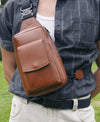 Vintage American Leather Motorcycle Chest Pack