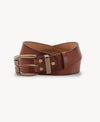 Cintura vintage in vera pelle | Fibbia in ottone massiccio