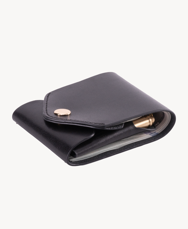 Slim Leather Wallet with Pen Slot – Handcrafted Full-Grain EDC Wallet