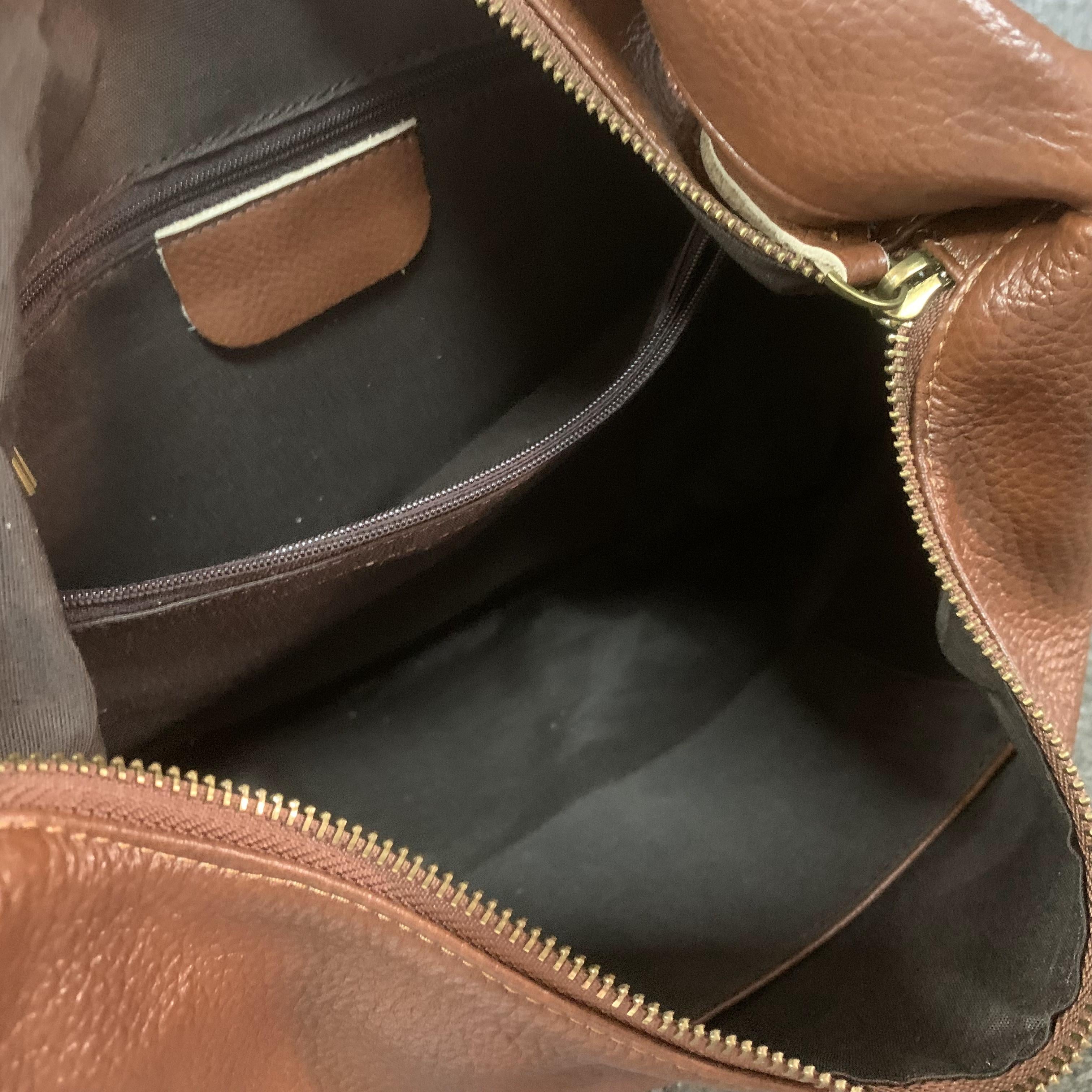 Soft Genuine Leather Hobo Tote Bag - Large Shoulder Bag