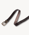 Cintura vintage in vera pelle | Fibbia in ottone massiccio