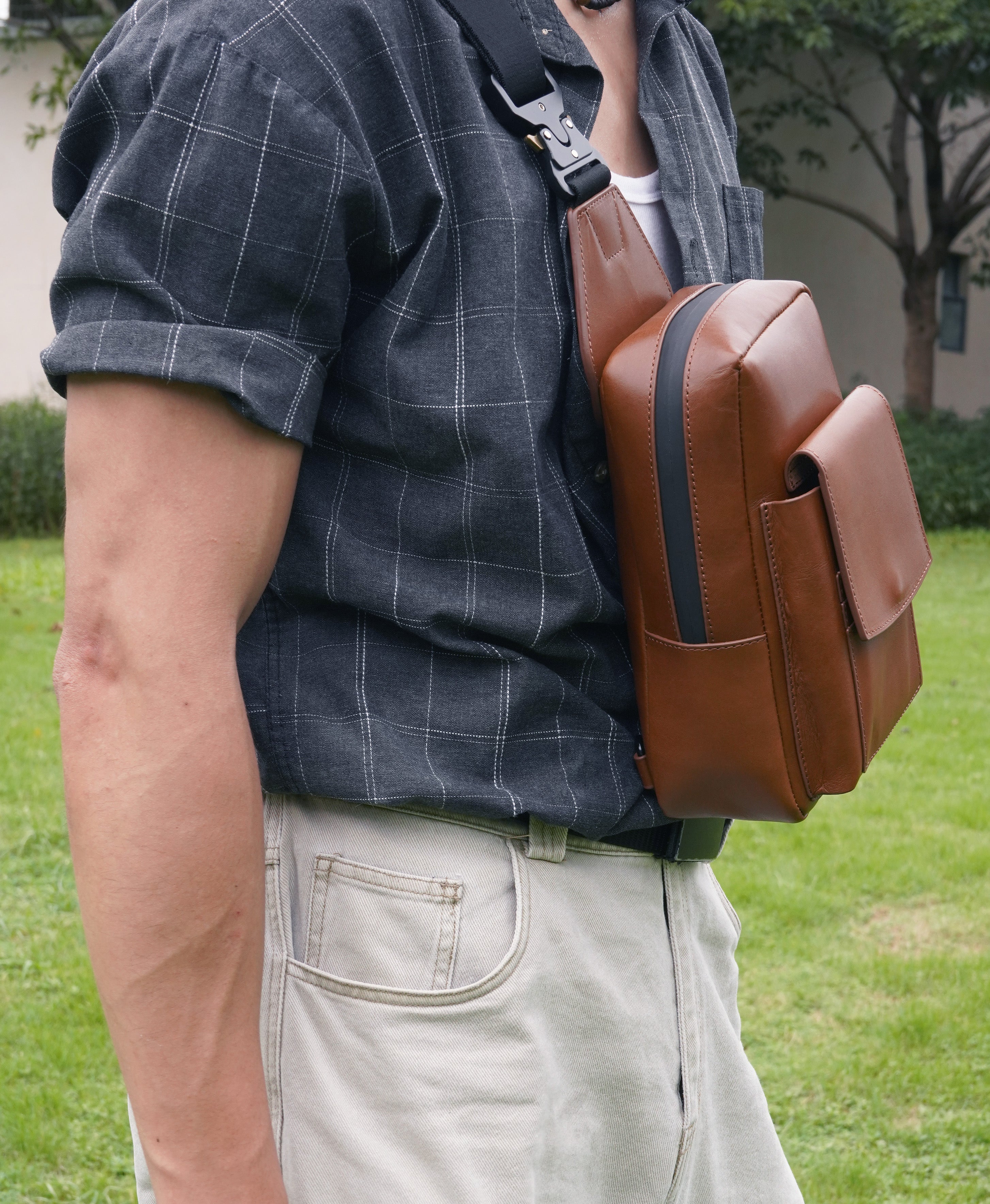 Vintage American Leather Motorcycle Chest Pack