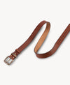 Cintura vintage in vera pelle | Fibbia in ottone massiccio