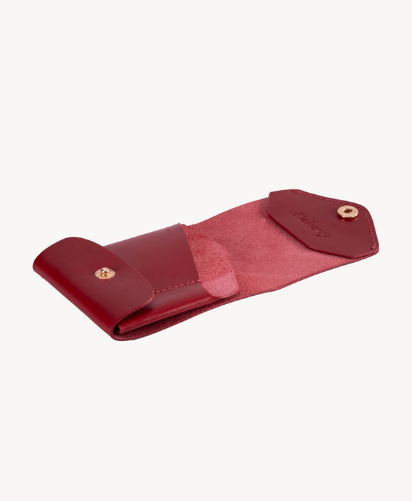 Slim Leather Wallet with Pen Slot – Handcrafted Full-Grain EDC Wallet