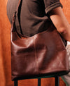 Soft Genuine Leather Hobo Tote Bag - Large Shoulder Bag