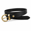 Vintage Full-Grain Leather Belt | Solid Brass Ring Buckle
