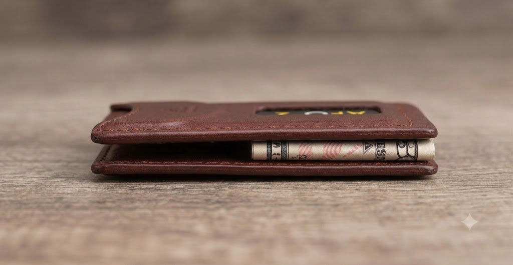 Slim Innovative Bifold Leather Card Wallet