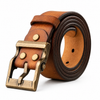 Premium Waxed Genuine Leather Belt | Heritage Brass Buckle>SY