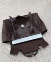 Genuine Leather Structured Satchel Bag