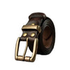 Premium Waxed Genuine Leather Belt | Heritage Brass Buckle