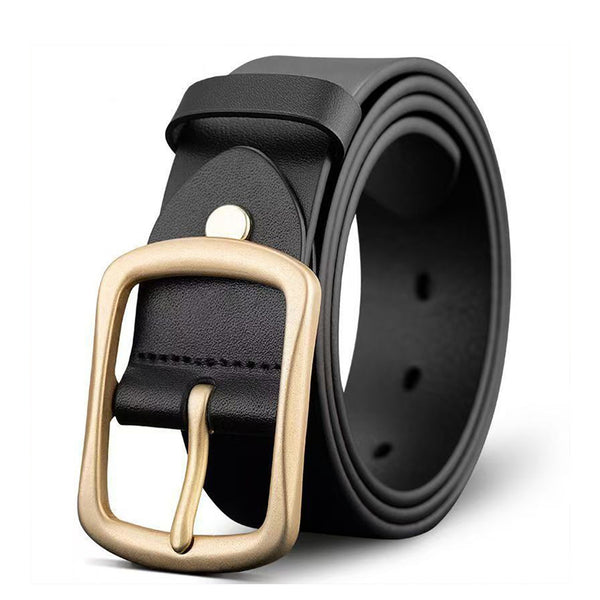 Men's Full-Grain Leather Pin Buckle Belt
