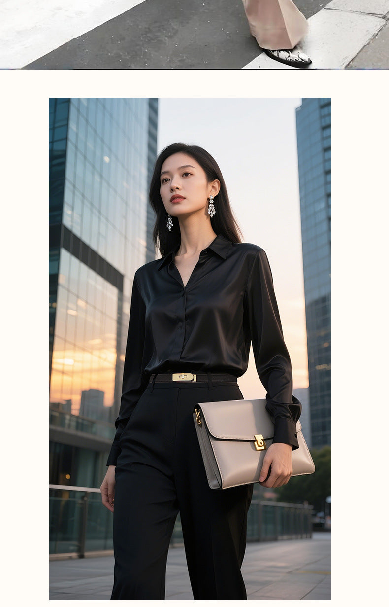 Women's Genuine Leather Skinny Belt with Gold Harness Buckle