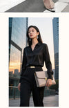 Women's Genuine Leather Skinny Belt with Gold Harness Buckle