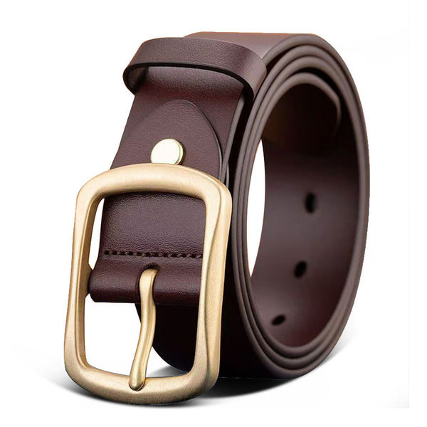 Men's Full-Grain Leather Pin Buckle Belt