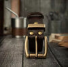 Premium Waxed Genuine Leather Belt | Heritage Brass Buckle