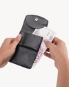 Handmade Full-Grain Saddle Leather Trifold Wallet - Black