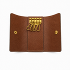 Handcrafted Vintage Leather Key Holder with Brass Hooks