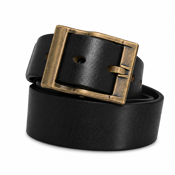 Premium Waxed Genuine Leather Belt | Heritage Brass Buckle