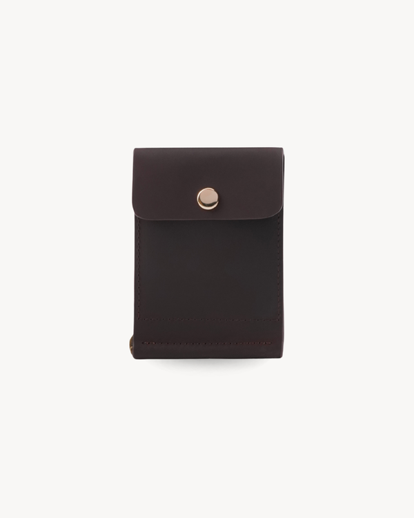 Full-Grain Crazy Horse Leather Money Clip Wallet