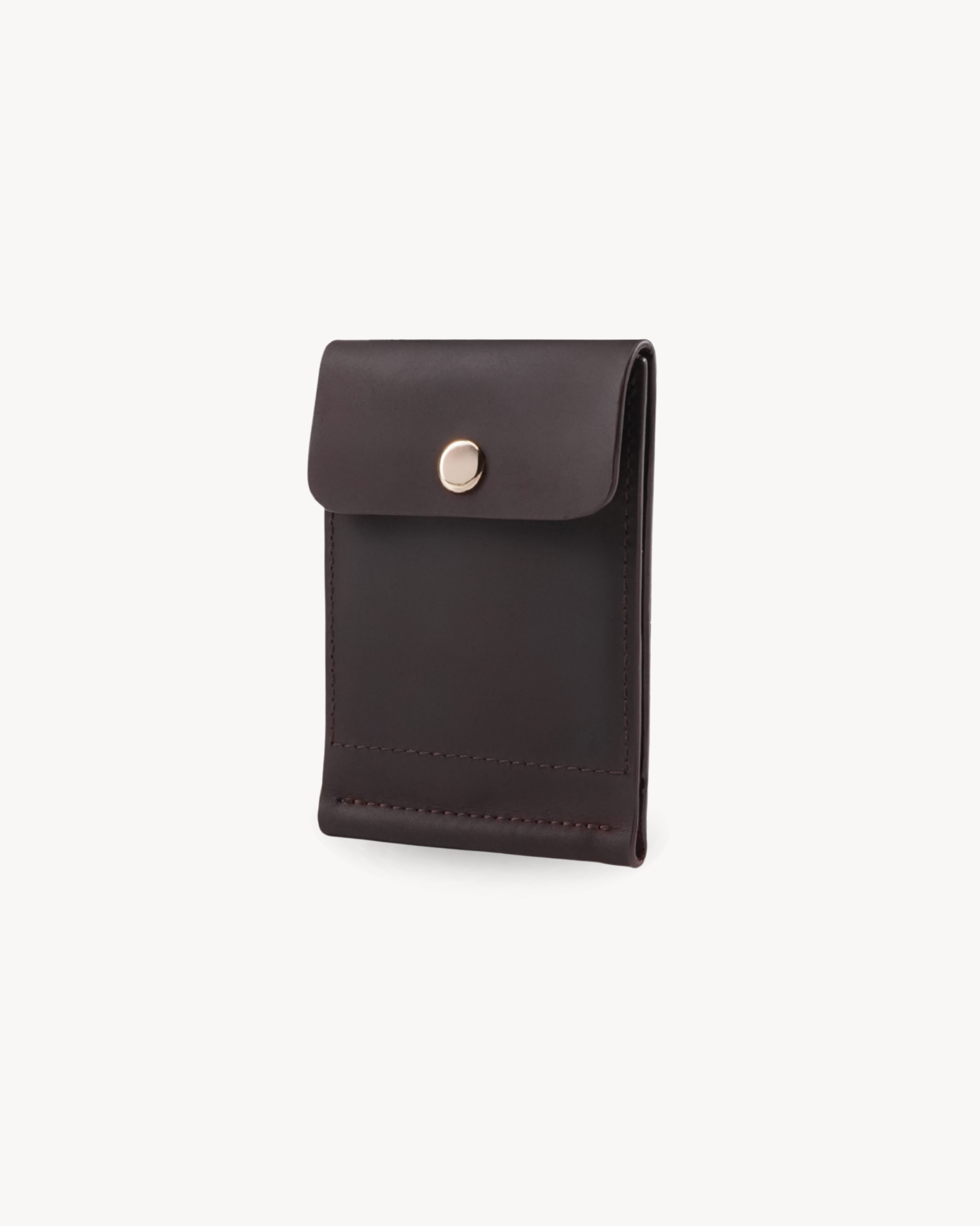 Full-Grain Crazy Horse Leather Money Clip Wallet
