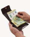 Full-Grain Crazy Horse Leather Money Clip Wallet