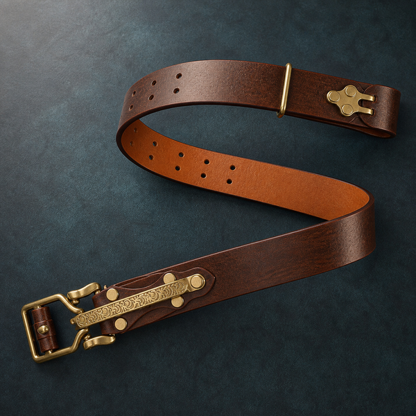 Handmade Littleton Cavalry Mens Leather Belt Man Outfit Belt