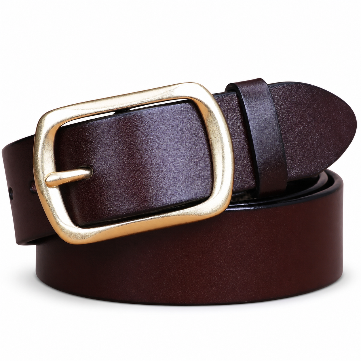Men's Full-Grain Leather Pin Buckle Belt