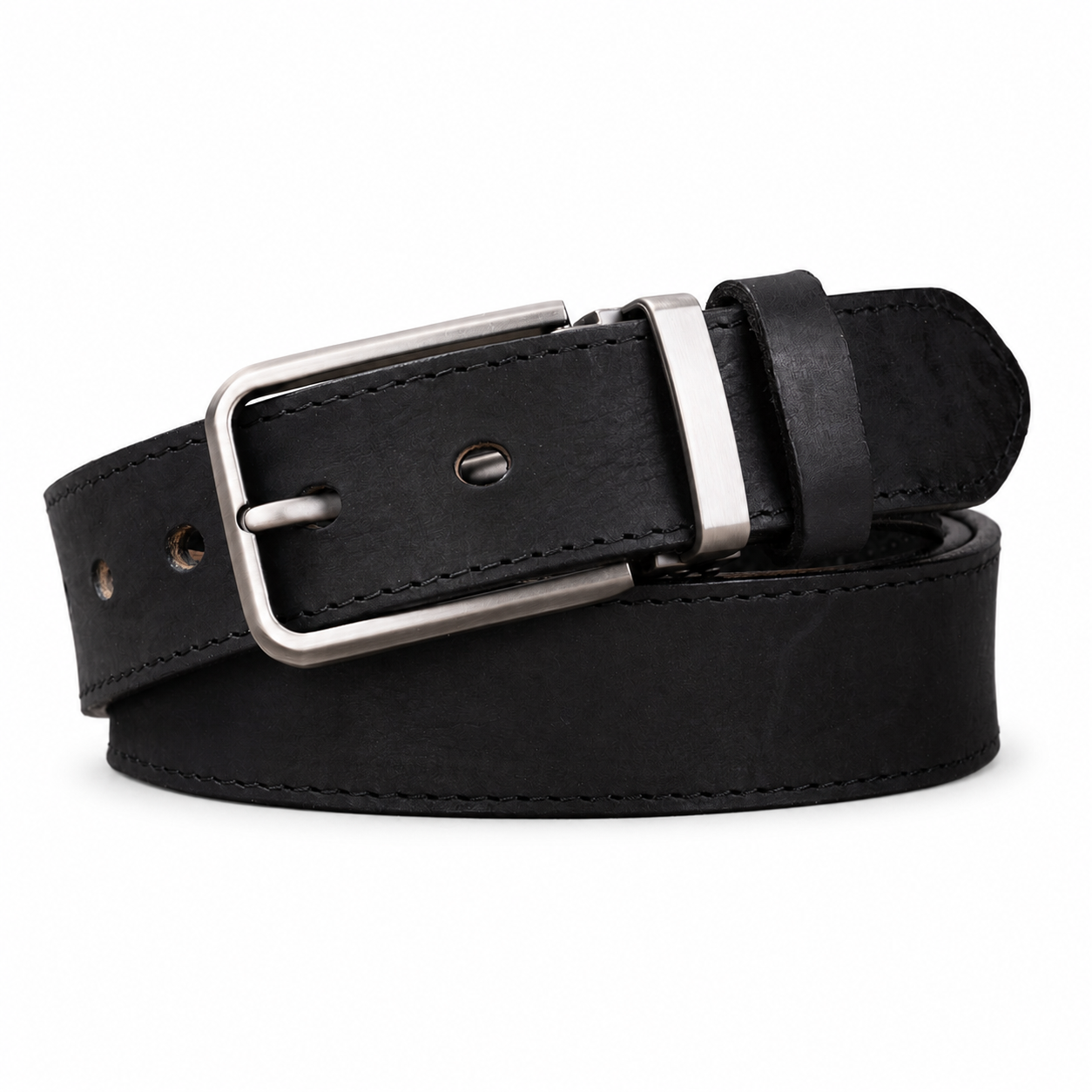 Vintage Full-Grain Leather Belt | Classic Pin Buckle