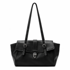 Genuine Leather Structured Satchel Bag