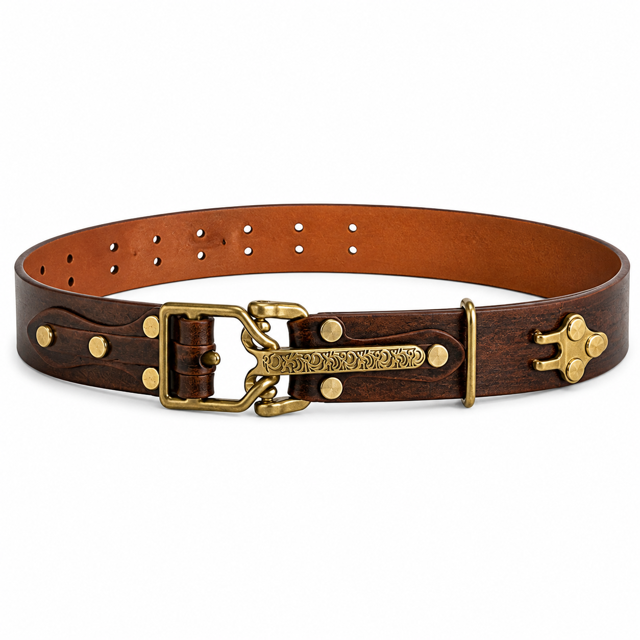 Handmade Littleton Cavalry Mens Leather Belt Man Outfit Belt
