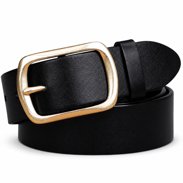 Men's Full-Grain Leather Pin Buckle Belt