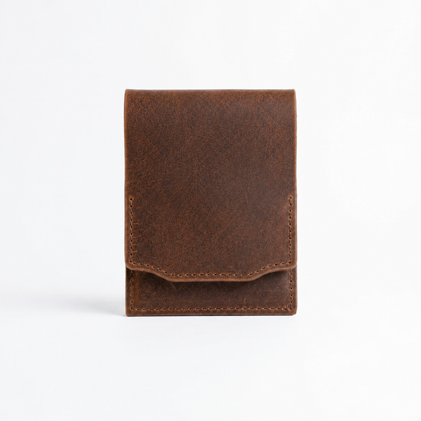 Vintage Handcrafted Full-Grain Leather Snap Wallet