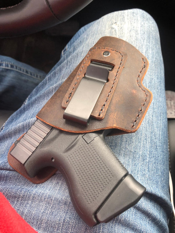 CZ P-10c Leather Holster - SOFT Leather Inside the Waistband (IWB) Concealed Carry Holster- 100% Water Buffalo Leather - Made in U.S.A.