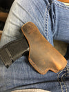 CZ P-10c Leather Holster - SOFT Leather Inside the Waistband (IWB) Concealed Carry Holster- 100% Water Buffalo Leather - Made in U.S.A.