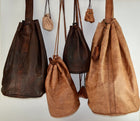 HANDMADE Leather Backpack Shoulder Bag, Moroccan Drawstring Bag, Duffel Bag, Gym Bag, Bucket Bag