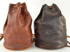 HANDMADE Leather Backpack Shoulder Bag, Moroccan Drawstring Bag, Duffel Bag, Gym Bag, Bucket Bag