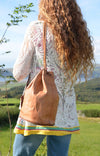 HANDMADE Leather Backpack Shoulder Bag, Moroccan Drawstring Bag, Duffel Bag, Gym Bag, Bucket Bag