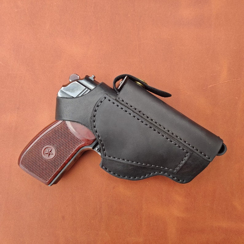 Leather Pistolet Makarov Holster Belt Carry PM Holster
